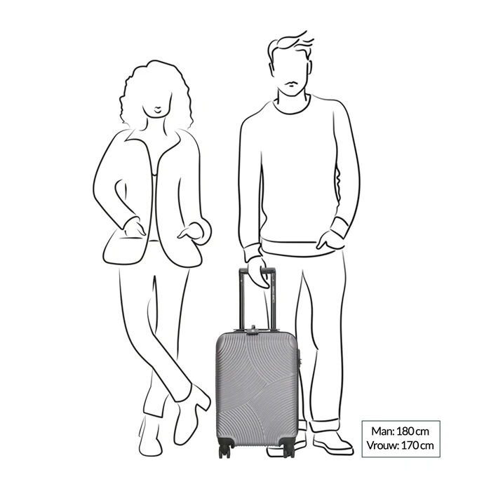 Enrico Benetti Louisville Handbagagekoffer 55/35 Grijs 4 Enrico Benetti Louisville Handbagagekoffer 55/35 Grijs - Afbeelding 2