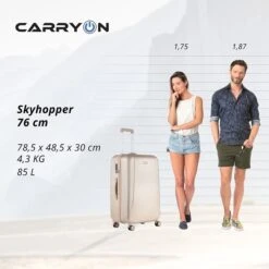 CarryOn Skyhopper 4-Delige Kofferset S/S/M/L Champagne -Verkoop Reisopslag image 1475