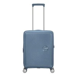 American Tourister Soundbox Spinner 55 Expandable Stone Blue