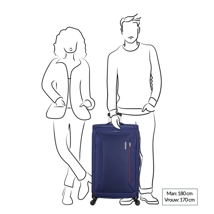 American Tourister Hyperspeed Spinner 80 TSA Exp Combat Navy 4 American Tourister Hyperspeed Spinner 80 TSA Exp Combat Navy - Afbeelding 2