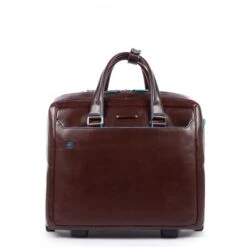 Piquadro Black Square Briefcase With Wheels Brown -Verkoop Reisopslag image 2373
