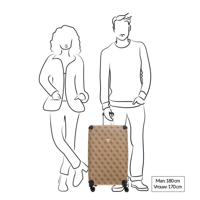 Guess Berta 28 In 8-Wheeler Latte Logo/brown 4 Guess Berta 28 In 8-Wheeler Latte Logo/brown - Afbeelding 2