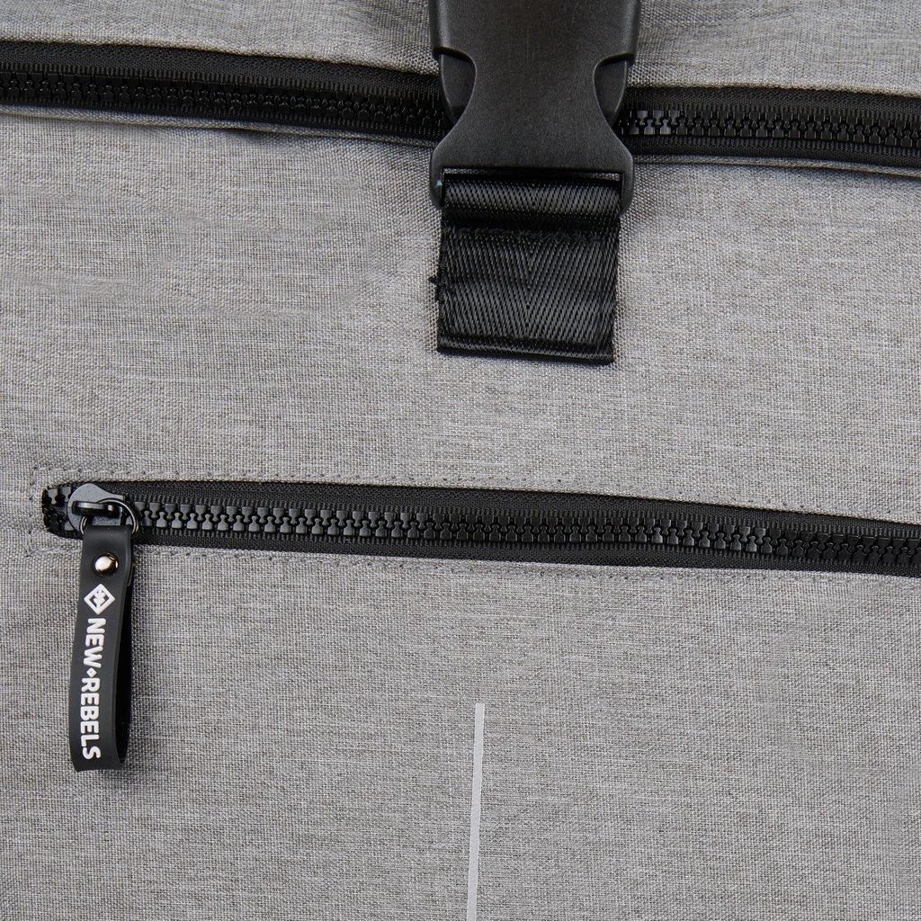 New Rebels ® Boyan Hickory Rolltop Backbag Recyled Nylon Grijs 5 New Rebels ® Boyan Hickory Rolltop Backbag Recyled Nylon Grijs - Image 3