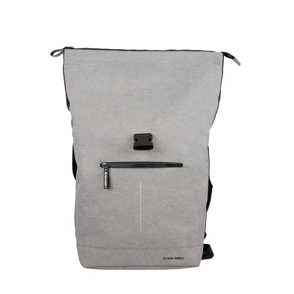New Rebels ® Boyan Hickory Rolltop Backbag Recyled Nylon Grijs 7 New Rebels ® Boyan Hickory Rolltop Backbag Recyled Nylon Grijs - Image 5
