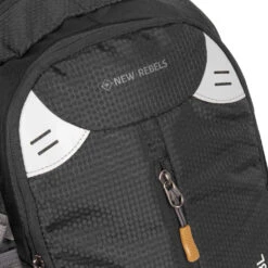 New Rebels ® Kinley - Rugtas - Schooltas - Vrijetijdstas - 28 Liter - Nylon - Zwart -Verkoop Reisopslag new rebels kinley rugtas schooltas vrijetijdstas 2 12