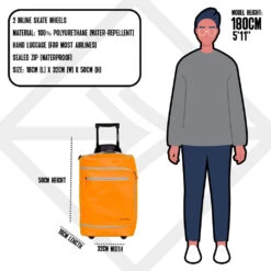 New Rebels Harper Laredo Oranje Neon 29L On Board Trolley Waterafstotend