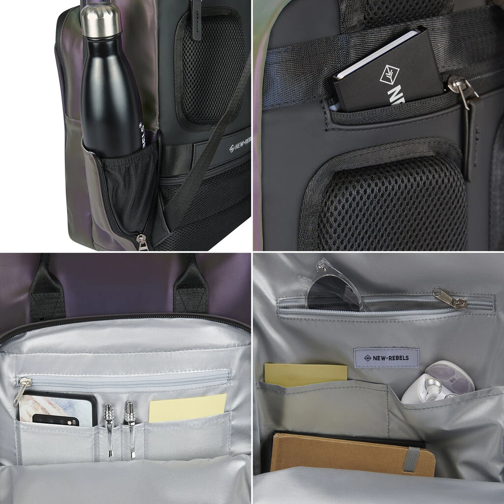 New Rebels Reflect Milwaukee Two Tone Reflectie 19L Rugzak Waterafstotend Laptop 15.6 5 New Rebels Reflect Milwaukee Two Tone Reflectie 19L Rugzak Waterafstotend Laptop 15.6 - Afbeelding 3